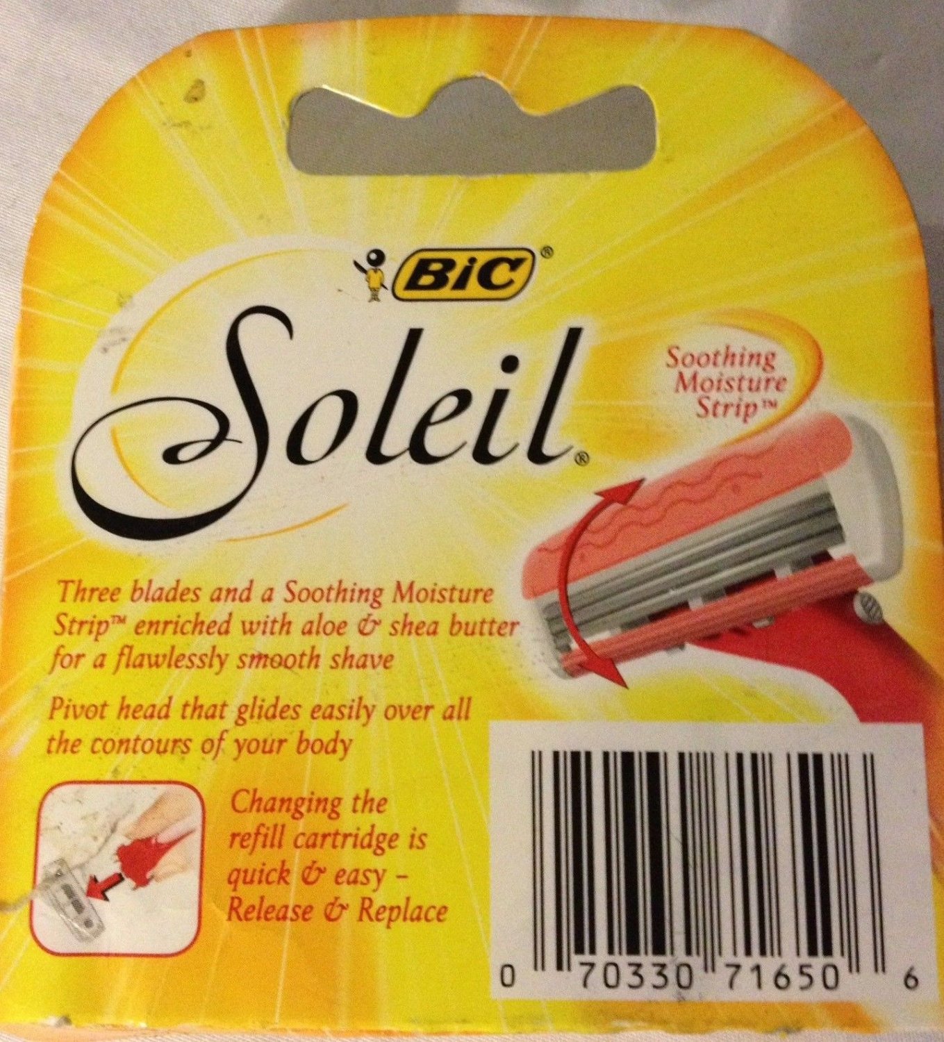 BIC SOLEIL Womens Razor Refill Cartridges 2 Packs = 8 Cartridges Triple Blade