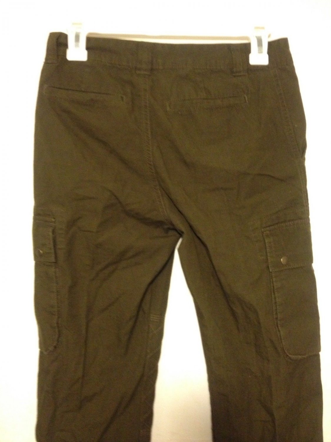 POLO RALPH LAUREN Boys Cargo Pants Sz 16 Dark Army Green Ripstop 29