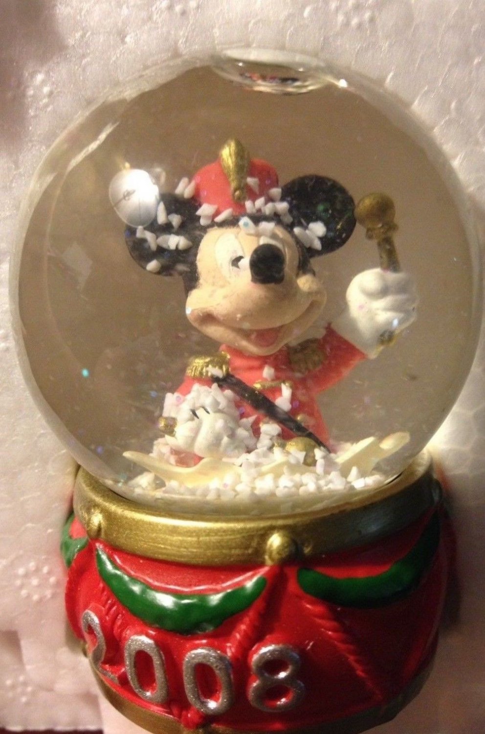 DISNEY For JCPENNEY MICKEY MOUSE Drummer Snow Globe Snowglobe 2008