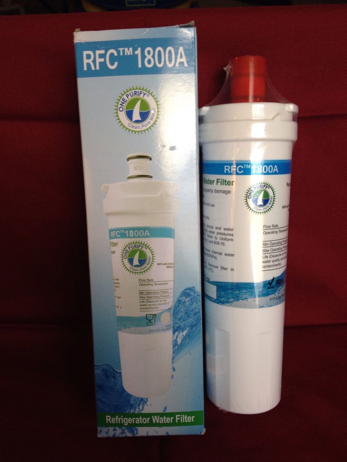 BRAND NEW SEALED ONEPURIFY RFC1800A RFC 1800A Refrigerator Water Filter ...