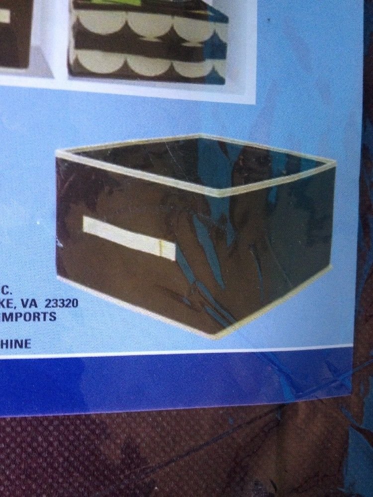 THE HOME STORE Collapsible Storage Container NEW Brown 11"x11"x8"