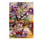 Blue Iris Still Life Oil Painting by Ginette