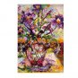 Blue Iris Still Life Oil Painting by Ginette