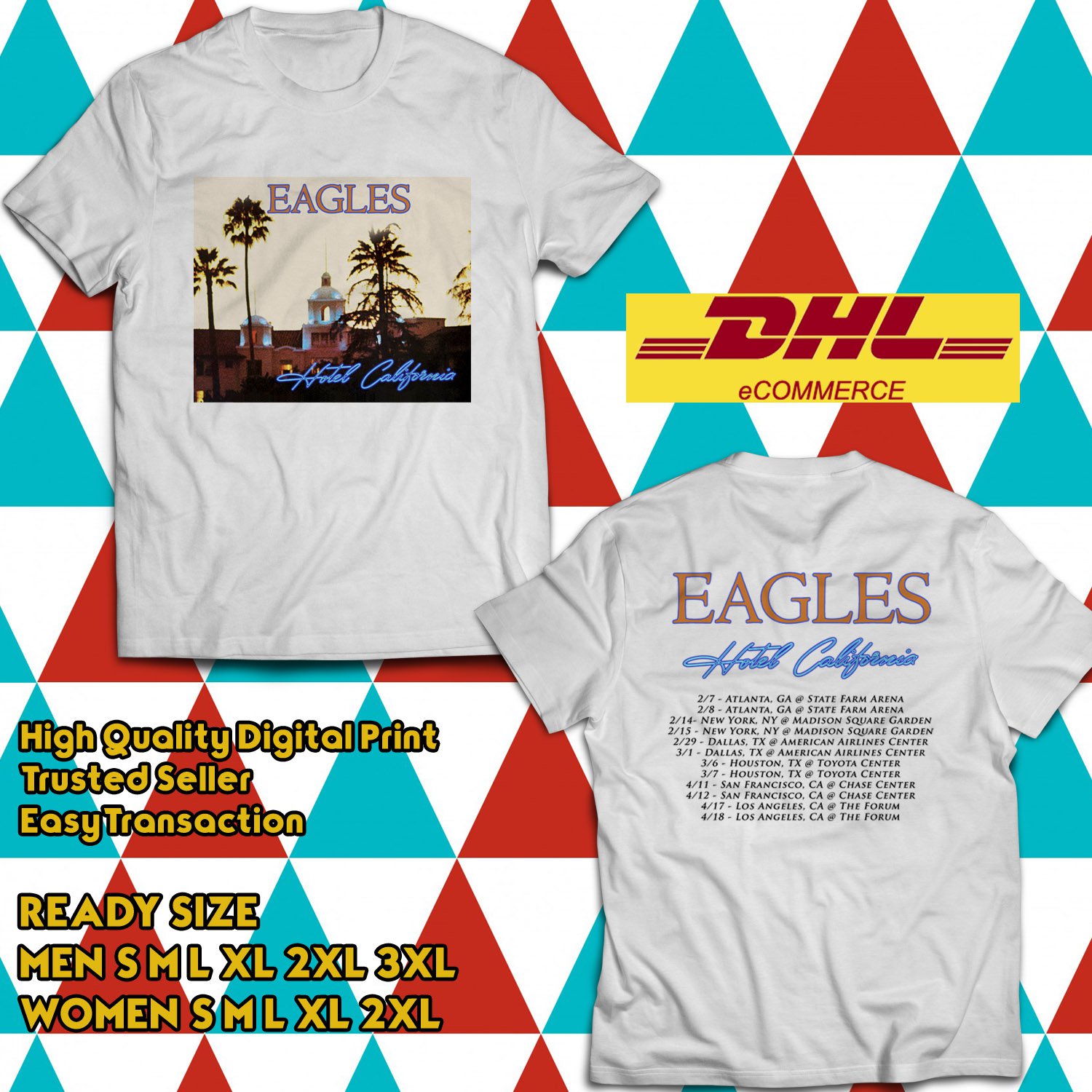 eagles hotel california tee shirts