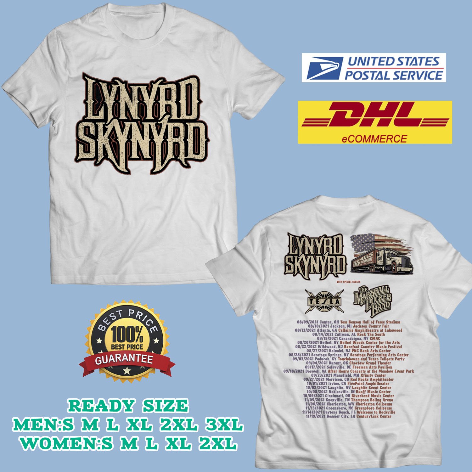 2021 GRAB THIS LYNYRD SKYNYRD BIG WHEELS KEEP ON TURNING TOUR 2021