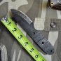 Damascus steel 6.5" hand forged blank blade 2.5" cutting edge, 3 screw holes