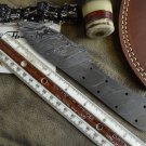 10" long hand forged Damascus steel blank blade 4.5" cutting edge, 3 screw holes