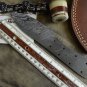 10" long hand forged Damascus steel blank blade 4.5" cutting edge, 3 screw holes