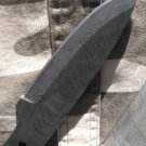 Damascus steel 10" long hand forged blank blade 4.5" cutting edge, 3 screw holes