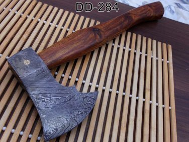 Damascus steel tomahawk Axe bearded hiking battle axe14.5 Inches long Hand Forge