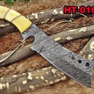 chef Knife 11" Long hand forged Damascus steel cleaver knife full tang chopper