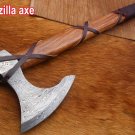 Tomahawk Godzilla Axe, Hunting Axe, hiking battle axe Rose wood scale