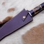 13" long custom made Hand Forged Damascus Steel dagger Knife horn bone brass
