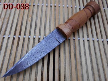 Hand Forged custom made Rain drop patren Damascus steel 10.5 Inches Knife with 5