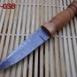 Hand Forged custom made Rain drop patren Damascus steel 10.5 Inches Knife with 5