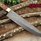 Damascus Steel kitchen Knife 13 Inches full tang 8.5" long Hand Forged blade