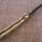 8" Tanto blade Damascus steel folding knife, Thumb pin, liner lock, Cow sheath