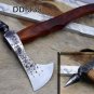 Tomahawk Axe bearded hiking battle axe, High carbon steel, Rose wood scale