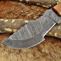 10" Tracker Knife Hand Forged Twist Pattern Full Tang Damascus Steel, Rose Wood