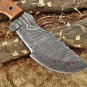 10" Tracker Knife Hand Forged Twist Pattern Full Tang Damascus Steel, Rose Wood