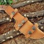 10" Tracker Knife Hand Forged Twist Pattern Full Tang Damascus Steel, Rose Wood