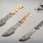TRACKER KNIFE 13" LONG FULL TANG HAND FORGED DAMASCUS BLADE COW LEATHER SHEATH