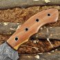 TRACKER KNIFE 10" LONG FULL TANG HAND FORGED DAMASCUS BLADE IN 3 SCALES, SHEATH
