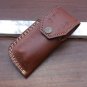 8" Fish shape folding knife, Hand forged Damascus steel, Cow Leather sheath