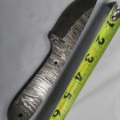 Damascus steel 7" long hand forged blank blade 4.5" cutting edge, 3 screw holes