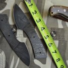 Damascus steel 6.5" hand forged blank blade 2.5" cutting edge, 2 screw holes