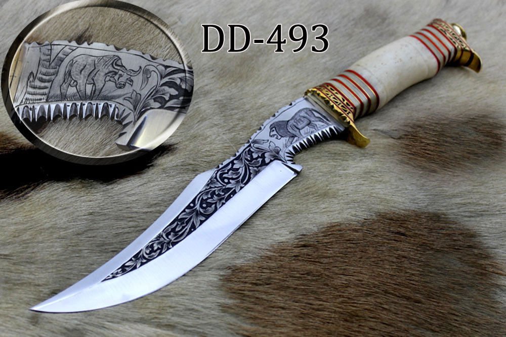 15 Hand Engraved Graphics And Damascus Steel Custom Hunting