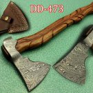 20" Long Tomahawk Axe, Hunting Axe, hiking battle axe Engraved Rose wood