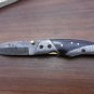8" Hand forged Damascus steel folding knife with Pocket clip & Damascus Bolster