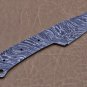 blank blade 7.5" hand forged Damascus steel 3" cutting edge, 3 pin & lace holes