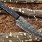 9.5" Damascus steel kitchen utility paring Knife, 5" Twist Pattern blade