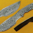 11" Damascus steel Tracker knife blank blade with 6.5" cutting edge