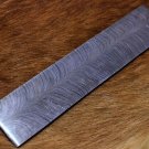 10" long custom made Feather pattern hand forged Damascus steel bar, 10" X 2"