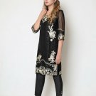 3 piece Black chiffon with Tilla embroidery, formal party wear shalwar Kameez