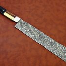 15" long Damascus steel Salmon Knife 9" cutting edge, 6" long Multi color scale
