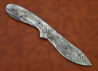 Spear point blank blade 9" hand forged Damascus steel knife, 4" Cutting edge