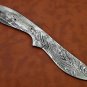 Spear point blank blade 9" hand forged Damascus steel knife, 4" Cutting edge