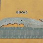 9" long gut hook trailing point Damascus steel blank blade, 3.5" Cutting edge