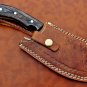 9" long Damascus steel full tang blade meat & vegetable cleaver, Leather sheath