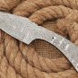 8" long rain drop pattern Damascus steel steel clip point blank blade, 5mm