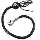 Motorcycle Handlebar 42 Long 1/2 Diameter Blk Get back Whip with No.8 Pool Ball