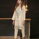 2 piece girls stitched embroided cotton semi formal shalwar Kameez dress