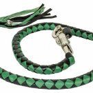 Motorcycle Handlebar 42" Long 1/2 Diameter Blk/Green Get back Whip old school