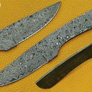 9" long Drop point blank blade hand forged rain drop pattern Damascus steel