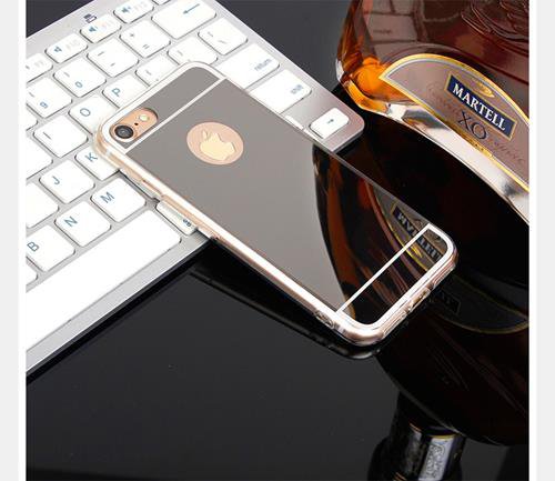 TOBOCLOO Cases For iPhone 5 5s SE 6 6s 7 8 Plus X Luxury Mirror TPU Black (iP_SE)