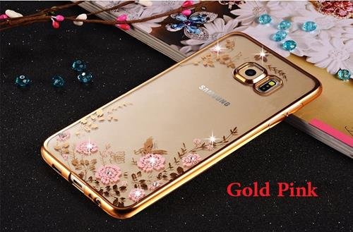 Soft Glitter Case For Samsung Galaxy S8 Plus S7 Edge S6 S5 Neo J5 Prime Note GoldPink (S6Edge)